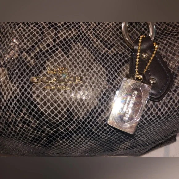 Coach Collette Satchel Python Leather Bag (2014) NWOT - Picture 6 of 15